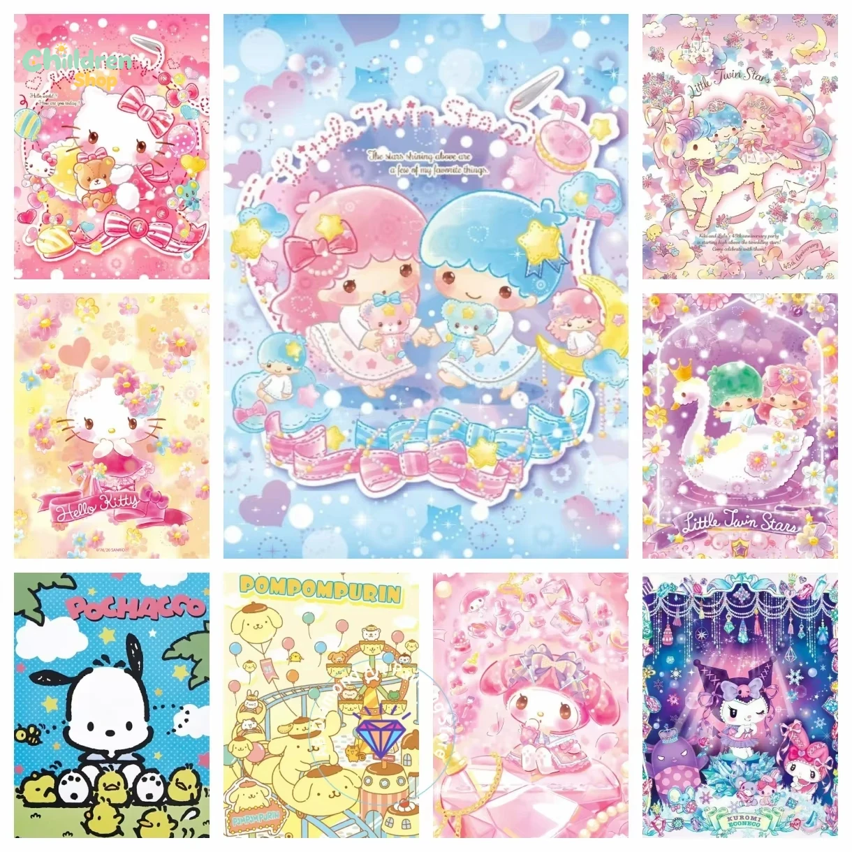 Resin Art Work - Sanrio Cinnamoroll Kuromi Gemini 5D DIY