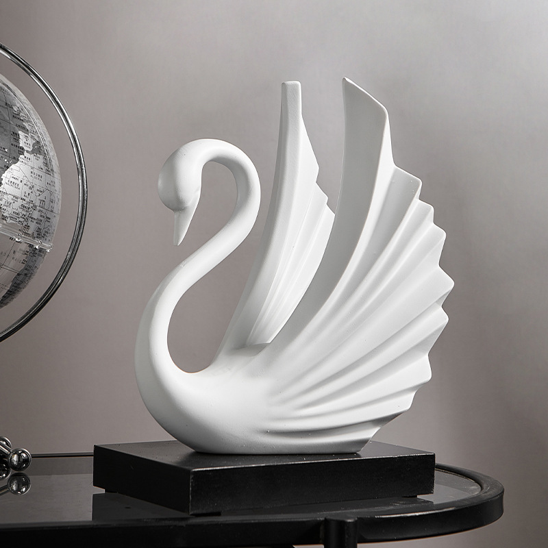 Resin Swan Couple Figurine Sim - Resin Art Wedding Gift 评论和价格